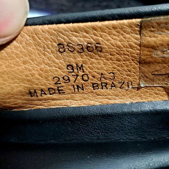 Lands’ End Black Suede‎ Leather Loafers Crepe Sole Made in Brazil Size 9 Women - Picture 7 of 7